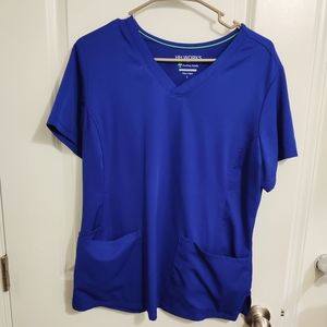 HH blue scrub top
